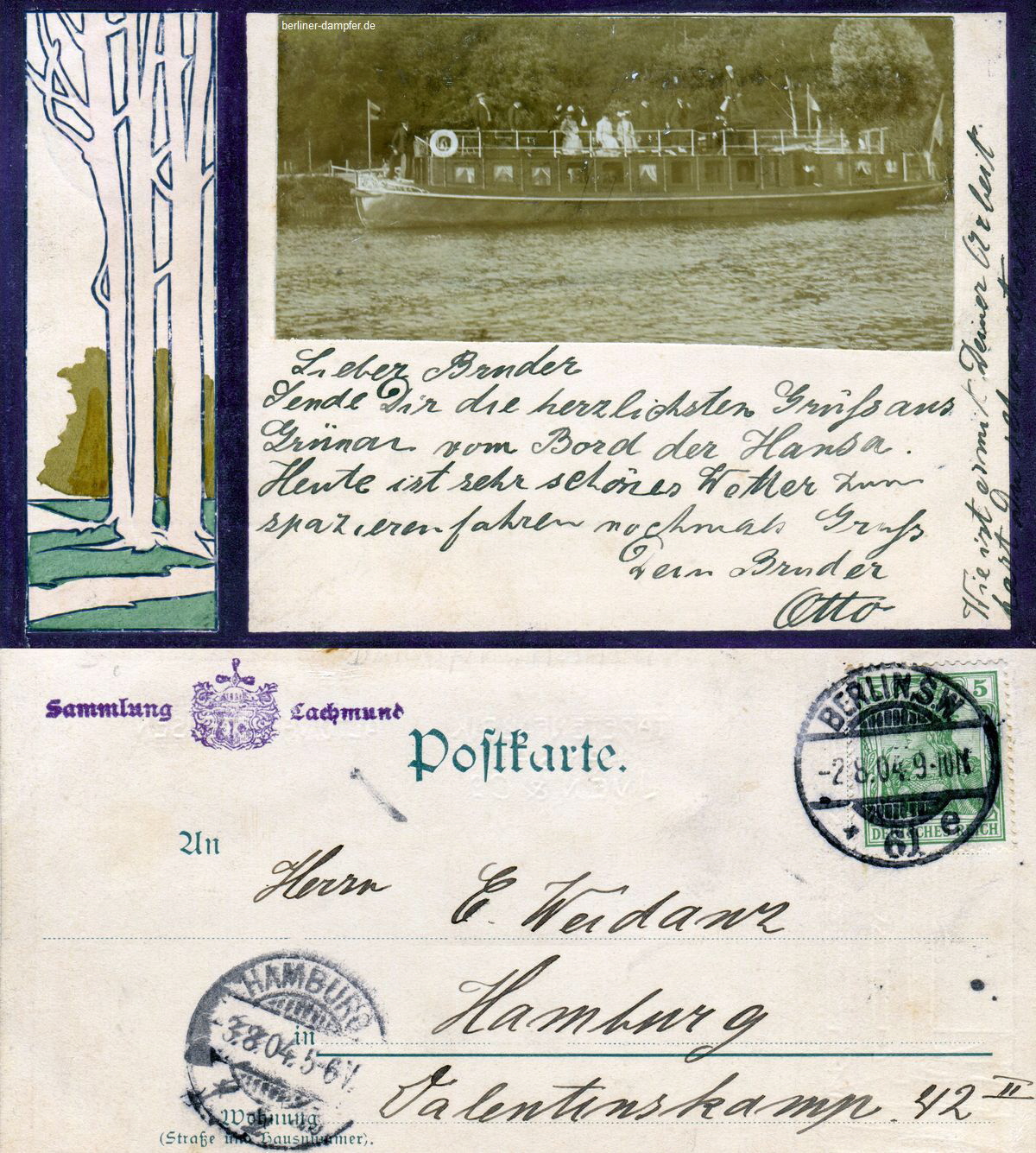 1904-08-02 HANSA in Grünau aus Sammlung Lachmund klein