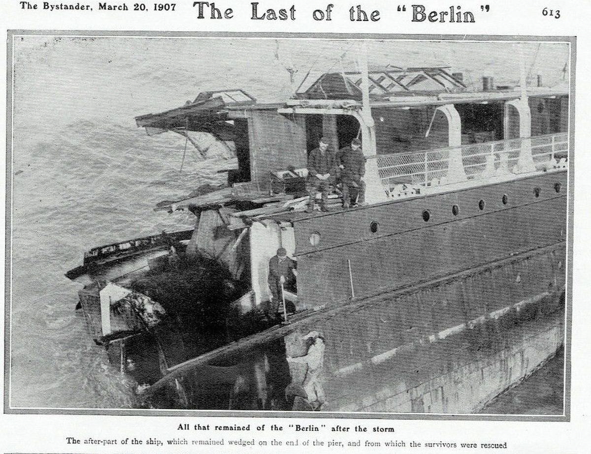1907 Mrz Zeitschrift THE BYSTANDER - Wrack  SS Berlin - 01