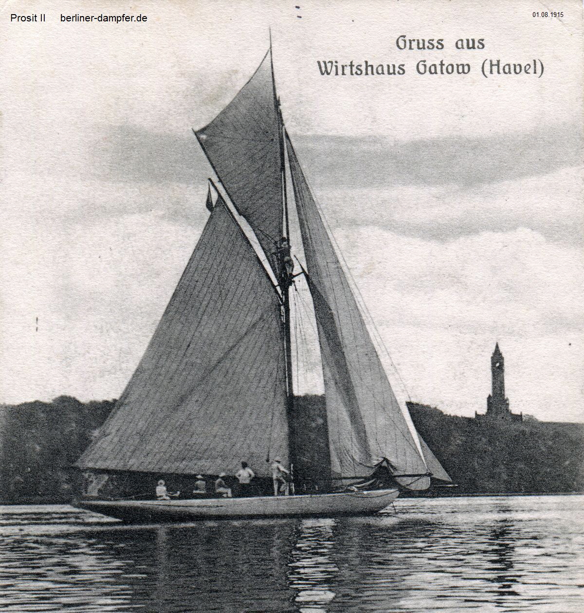 1915-08-01 KW-Turm mit Segelschiff Prosit II klein