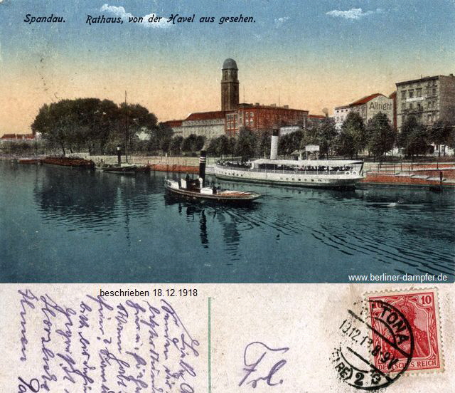 1918 Zehdenick Lindenufer Rathaus Spandau