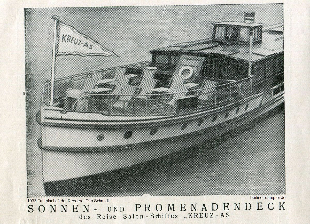 1933 Reederei Otto Schmidt Fahrplan - 04 - Kreuz-As