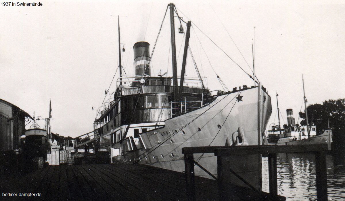 1937 Swinemuende Dampfer Berlin klein a