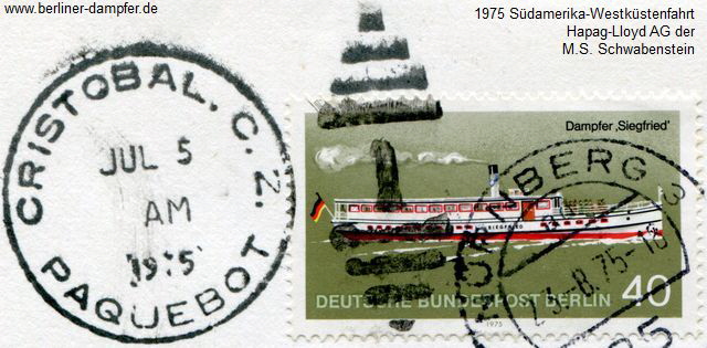 1975 Siegfried DBP Berlin Brief MS Schwabensetin