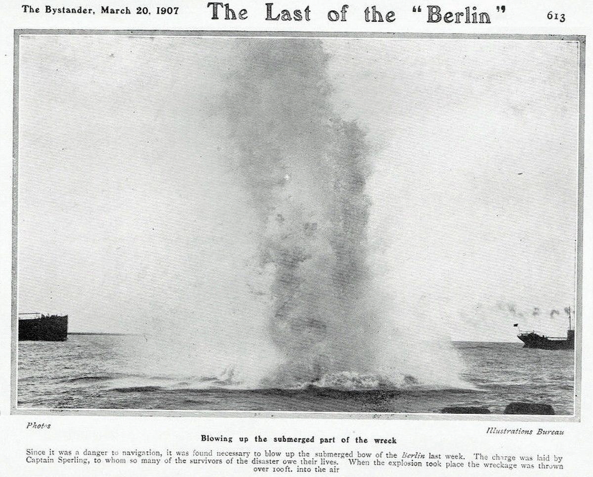 1907 März Zeitschrift THE BYSTANDER - Wrack  SS Berlin - 02