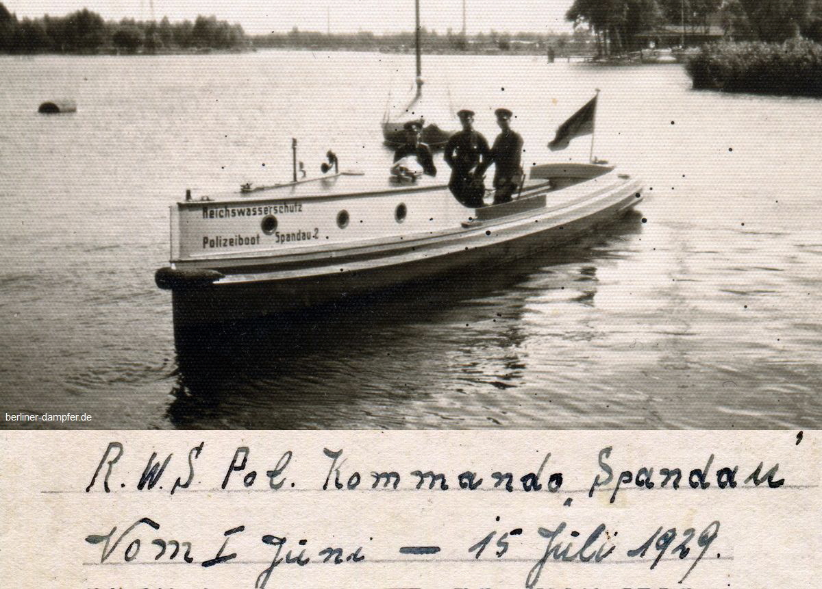1929 Reichswasserschutz Polizeiboot Spandau 2 klein