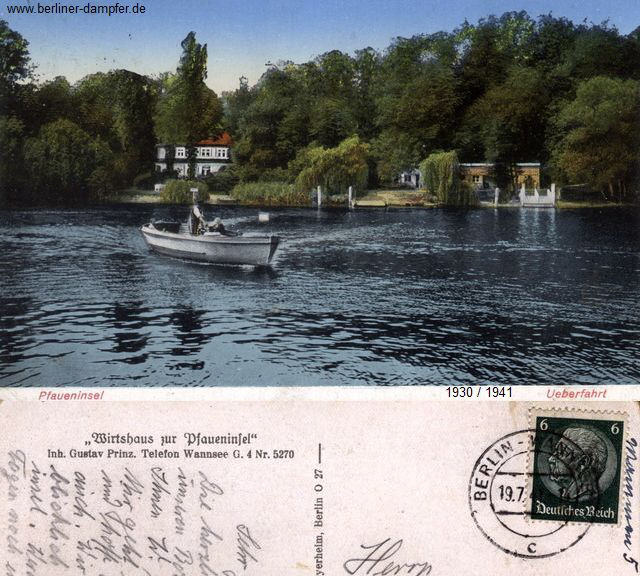 1930 Pfaueninsel Fährboot