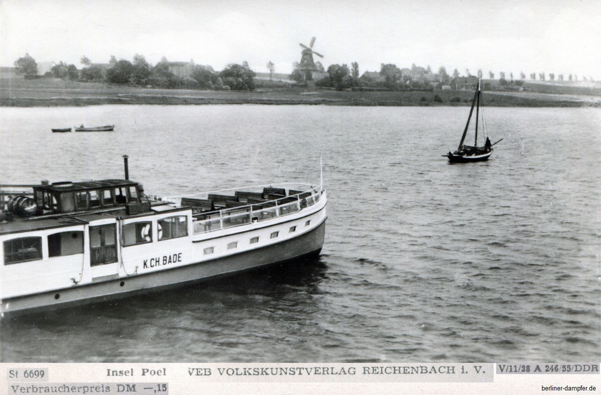1945 ca K. CH. BADE Heimathafen 1945 Plau am See klein