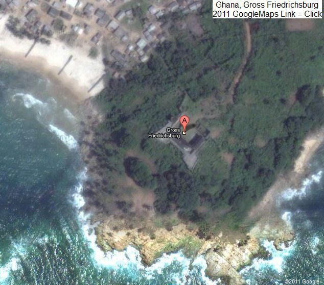 2011 Ghana, Gross Friedrichsburg, Google Maps